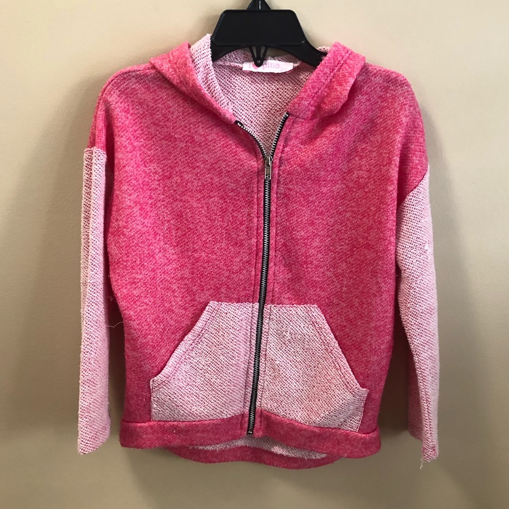 I love pinc Fuchsia Zipper Hoodie